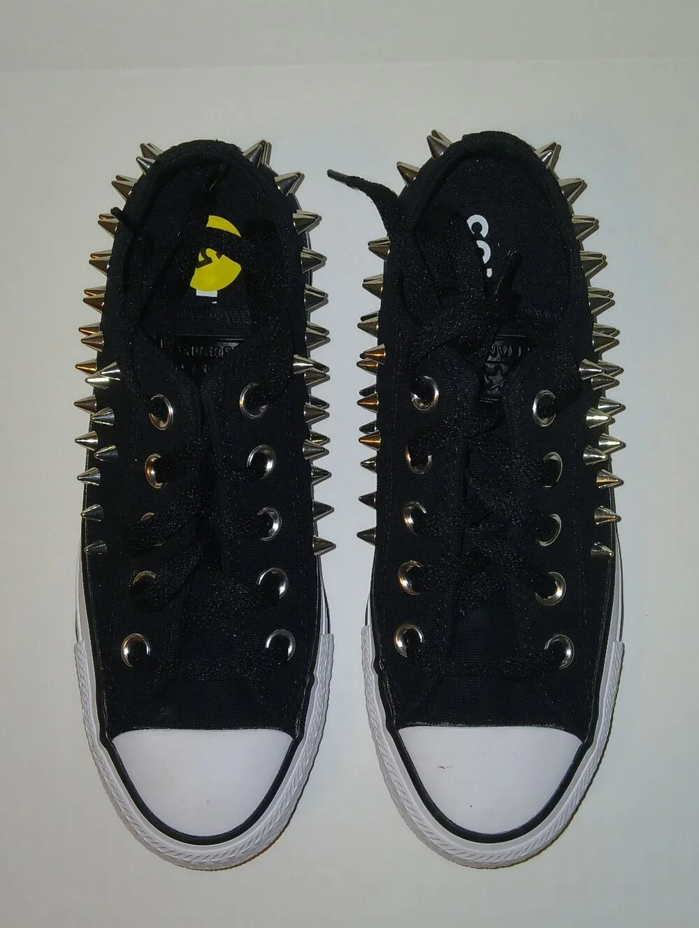Converse Chuck Taylor All Star Low Top Silver Spike Studded Sneakers, Black